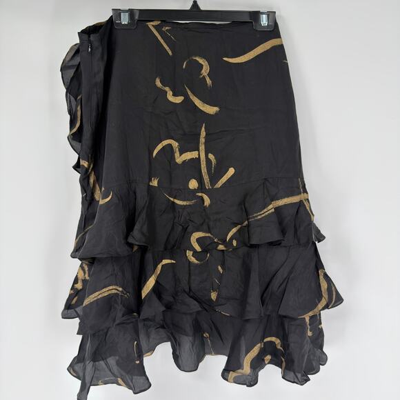 Lauren Ralph Lauren Silk Blouse & Skirt Set - Gold Accents 12/14 - Picture 8 of 8